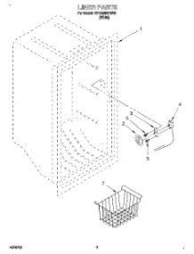 02 - Liner, Lit / Optional parts for Roper Freezer RV1088RBW00 from AppliancePartsPros.com