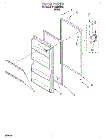 04 - Door parts for Roper Freezer RV1088RBW00 from AppliancePartsPros.com
