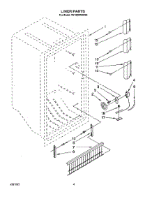 03 - Liner, Lit / Optional parts for Roper Freezer RV15EFRXW00 from AppliancePartsPros.com