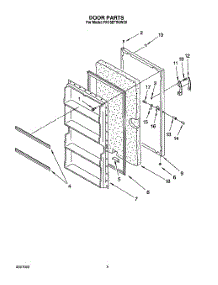 04 - Door parts for Roper Freezer RV15EFRXW00 from AppliancePartsPros.com