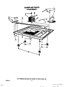 05 - Baseplate parts for Roper Microwave MME08XW1 from AppliancePartsPros.com