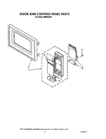 03 - Door And Control Panel parts for Roper Microwave MME08XW0 from AppliancePartsPros.com