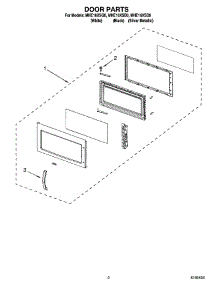 02 - Door Parts parts for Roper Microwave MHE16XSQ0 from AppliancePartsPros.com