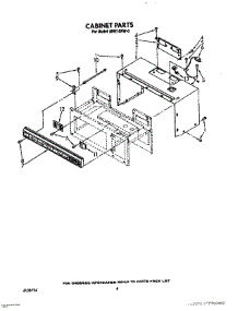 04 - Cabinet parts for Roper Microwave MHE10RW0 from AppliancePartsPros.com