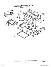 07 - Cavity And Stirrer parts for Roper Microwave MHE10RW0 from AppliancePartsPros.com