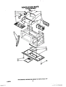 08 - Ventilation parts for Roper Microwave MHE10RW0 from AppliancePartsPros.com