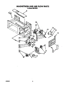 Magnetron And Air Flow parts for Roper Microwave MHE10RX0 from AppliancePartsPros.com
