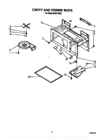Cavity And Stirrer parts for Roper Microwave MHE10RX0 from AppliancePartsPros.com