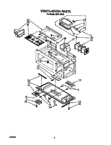 Ventilation parts for Roper Microwave MHE10RX0 from AppliancePartsPros.com