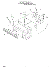03 - Cabinet parts for Roper Microwave MHE11REB0 from AppliancePartsPros.com