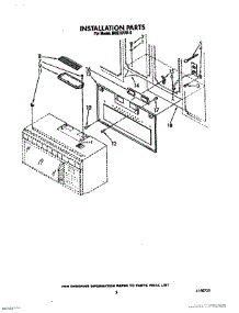 03 - Installation parts for Roper Microwave MHE10VW0 from AppliancePartsPros.com