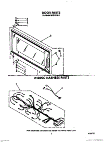05 - Door, Wiring Harness, Lit / Optional parts for Roper Microwave MHE10VW0 from AppliancePartsPros.com