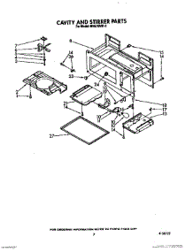 07 - Cavity And Stirrer parts for Roper Microwave MHE10VW0 from AppliancePartsPros.com