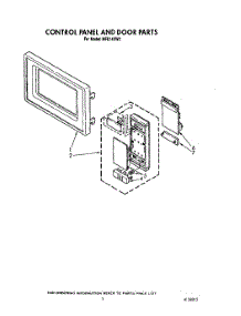03 - Control Panel And Door parts for Roper Microwave MFE14XW0 from AppliancePartsPros.com