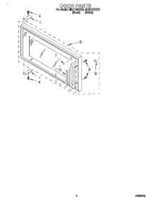04 - Door parts for Roper Microwave MHE10RXB0 from AppliancePartsPros.com