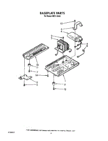 05 - Baseplate parts for Roper Microwave MFE14XW0 from AppliancePartsPros.com