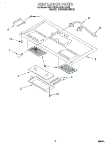 07 - Ventilation parts for Roper Microwave MHE11RDQ0 from AppliancePartsPros.com
