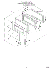02 - Door parts for Roper Microwave MHE11REQ1 from AppliancePartsPros.com