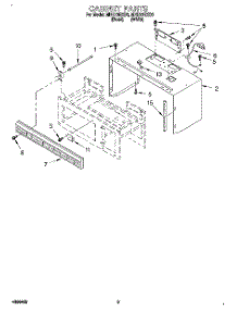 03 - Cabinet parts for Roper Microwave MHE10RXQ0 from AppliancePartsPros.com