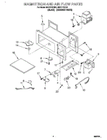 04 - Magnetron And Air Flow parts for Roper Microwave MHE11RDB4 from AppliancePartsPros.com