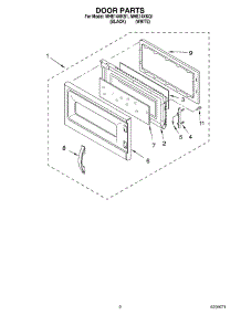 02 - Door Parts parts for Roper Microwave MHE14XKQ1 from AppliancePartsPros.com
