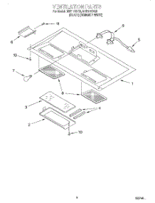 07 - Ventilation parts for Roper Microwave MHE11RDQ5 from AppliancePartsPros.com