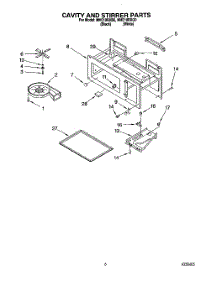 07 - Cavity And Stirrer parts for Roper Microwave MHE10RXQ0 from AppliancePartsPros.com
