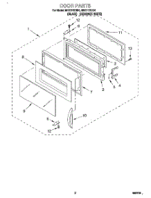02 - Door parts for Roper Microwave MHE11RDQ4 from AppliancePartsPros.com