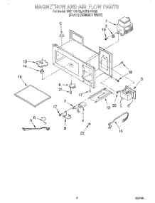 04 - Magnetron And Air Flow parts for Roper Microwave MHE11RDB5 from AppliancePartsPros.com