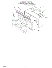 03 - Cabinet parts for Roper Microwave MHE13XHB1 from AppliancePartsPros.com