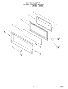 02 - Door parts for Roper Microwave MHE14RFQ0 from AppliancePartsPros.com