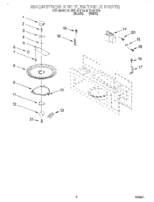 05 - Magnetron And Turntable parts for Roper Microwave MHE14RFQ0 from AppliancePartsPros.com