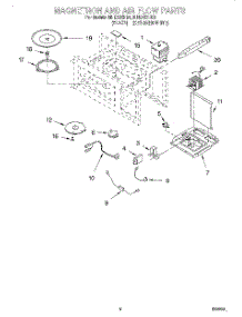 04 - Magnetron And Air Flow parts for Roper Microwave MHE13XHB1 from AppliancePartsPros.com