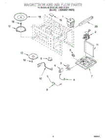04 - Magnetron And Air Flow parts for Roper Microwave MHE13XHB0 from AppliancePartsPros.com