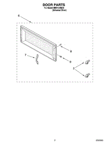 02 - Door Parts parts for Roper Microwave MHE14XMD2 from AppliancePartsPros.com
