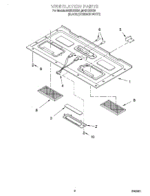 07 - Ventilation parts for Roper Microwave MHE13XKQ0 from AppliancePartsPros.com