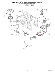 04 - Magnetron And Air Flow Parts parts for Roper Microwave MHE14XKB2 from AppliancePartsPros.com