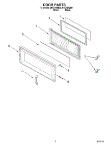 02 - Door Parts parts for Roper Microwave MHE14XMQ0 from AppliancePartsPros.com