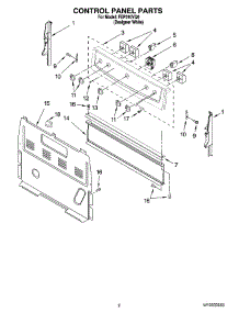 02 - Control Panel Parts parts for Roper Range FEP310VQ0 from AppliancePartsPros.com