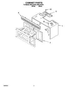 03 - Cabinet Parts parts for Roper Microwave MHE14XKQ2 from AppliancePartsPros.com