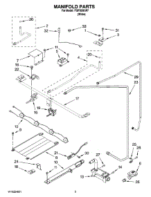 03 - Manifold Parts parts for Roper Range FGP305KW7 from AppliancePartsPros.com