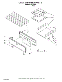 05 - Oven & Broiler Parts parts for Roper Range FGP305KW7 from AppliancePartsPros.com