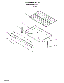 04 - Drawer Parts parts for Roper Range RME30100 from AppliancePartsPros.com