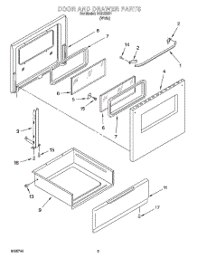 03 - Door And Drawer Parts parts for Roper Range RGE23301 from AppliancePartsPros.com