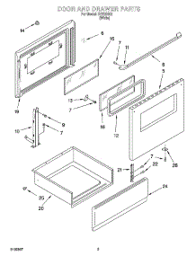 03 - Door And Drawer Parts parts for Roper Range REE32302 from AppliancePartsPros.com