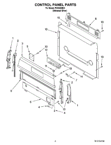 02 - Control Panel Parts parts for Roper Range FGS326RD3 from AppliancePartsPros.com