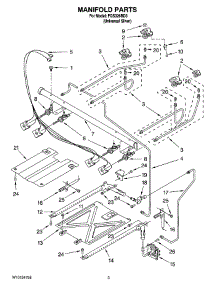 03 - Manifold Parts parts for Roper Range FGS326RD3 from AppliancePartsPros.com