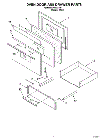 02 - Oven Door And Drawer Parts parts for Roper Range RME23300 from AppliancePartsPros.com