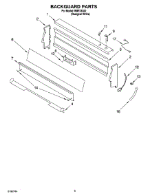 04 - Backguard Parts, Miscellaneous Parts parts for Roper Range RME23300 from AppliancePartsPros.com