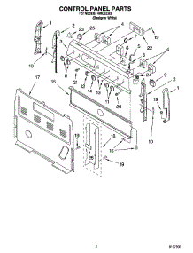 02 - Control Panel Parts parts for Roper Range RME32300 from AppliancePartsPros.com